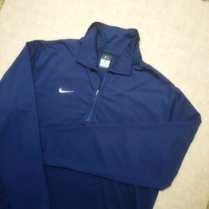 Nike Dri-Fit Navy Blue Quarter-Zip Long Sleeve Pullover #5